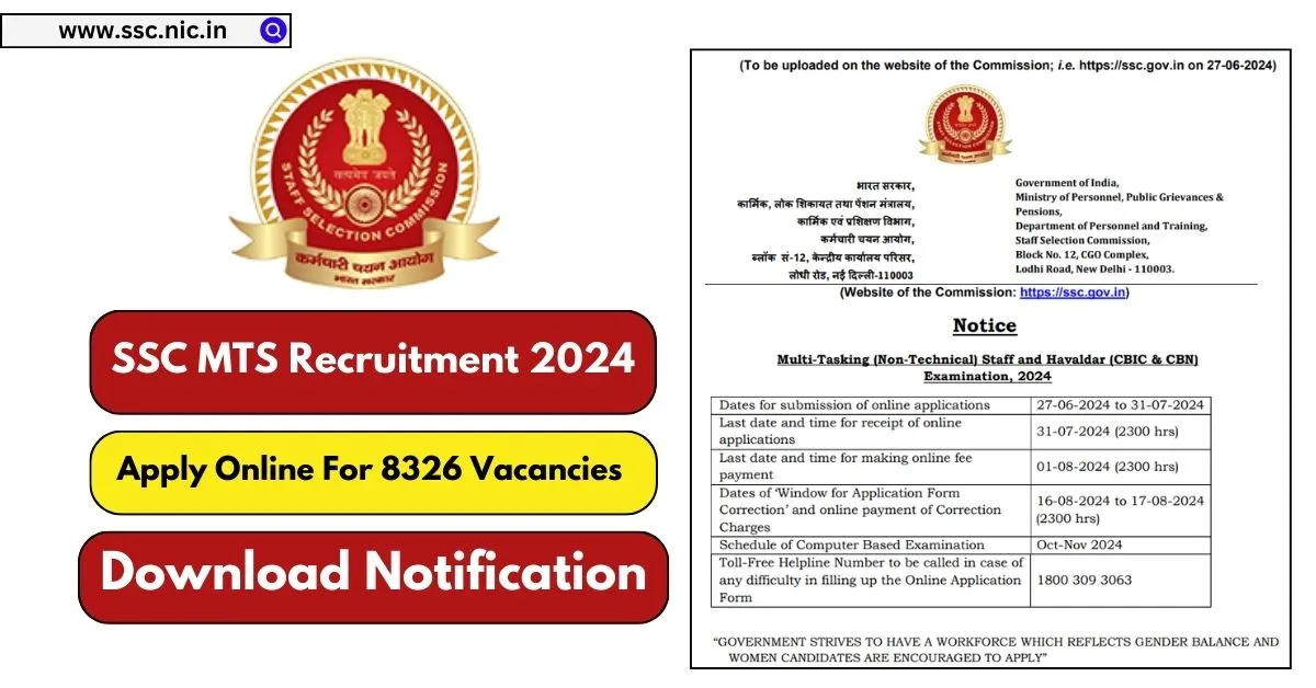 SSC MTS Recruitment 2024